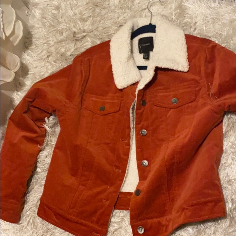 Dark orange velvet jacket size Medium